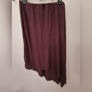 Asymmetrical, Striped Midi skirt